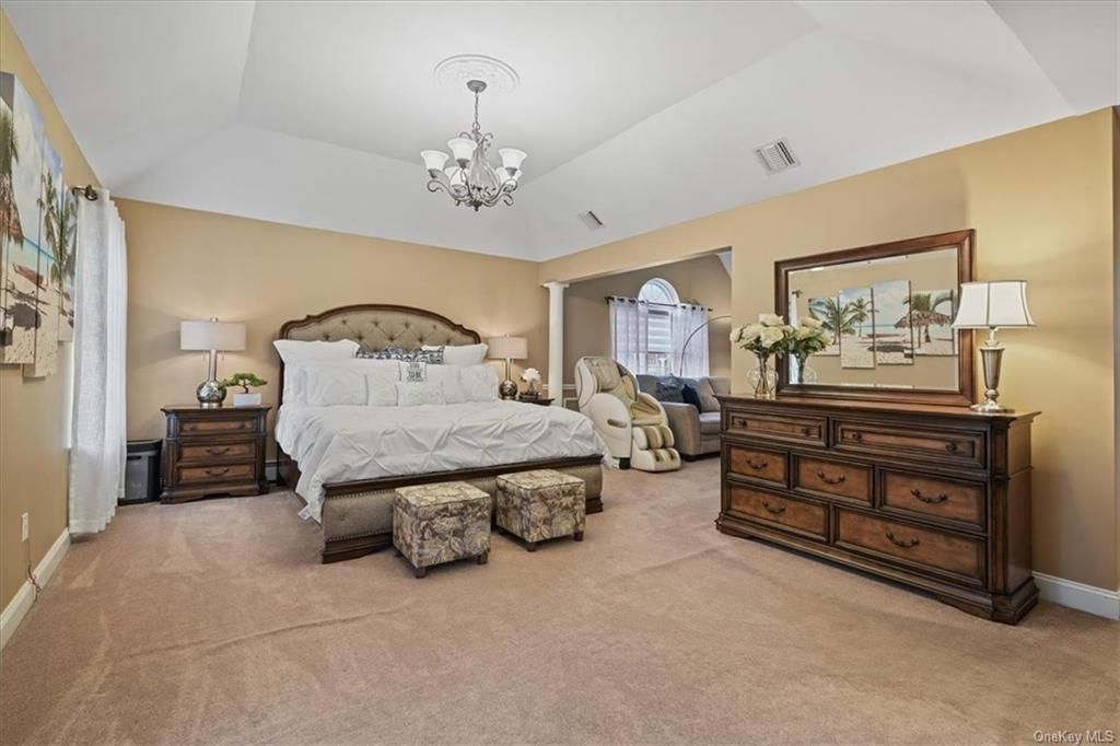 Bedroom, Chandelier, Interior