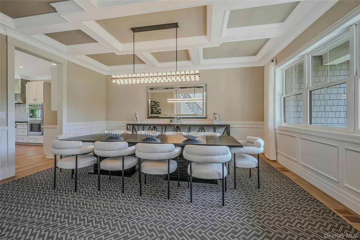 Chandelier, Dining room, Interior, Pendant Lights, Wood Texture Flooring