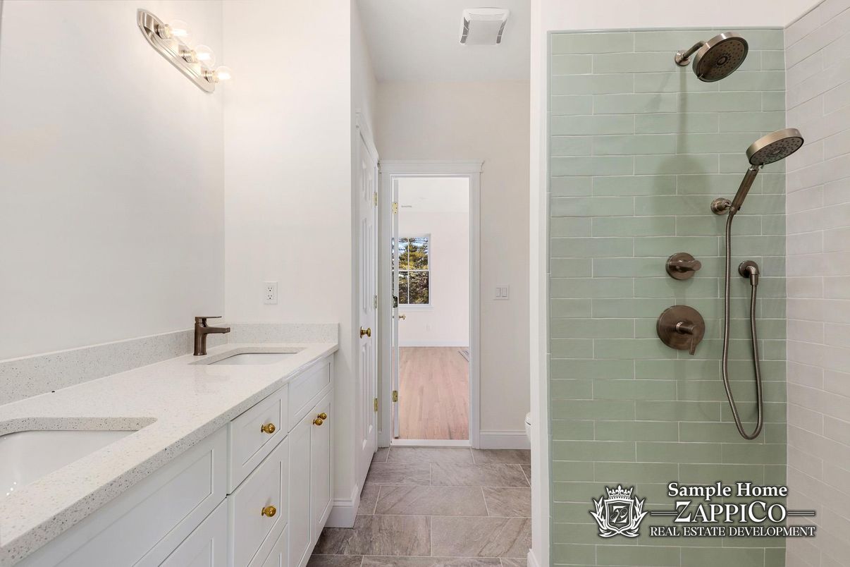 Bathroom, Dual Sink Vanities, Interior, Wood Texture Flooring