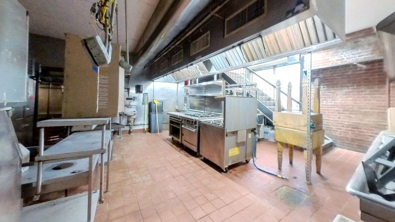Interior, Kitchen, Stainless Steel Appliances, Stone Walls