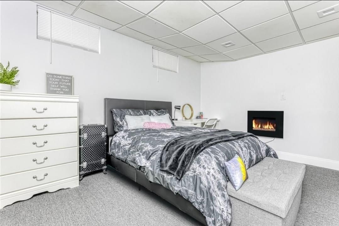 Bedroom, Fireplace, Interior