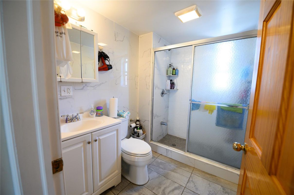 Bathroom, Glass Shower, Interior, Marble Walls