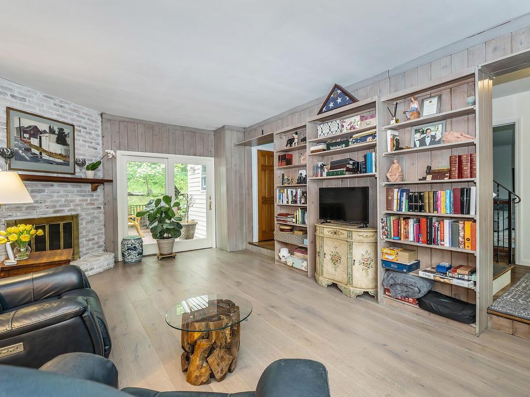 Fireplace, Interior, Stone Walls, Wood Texture Flooring