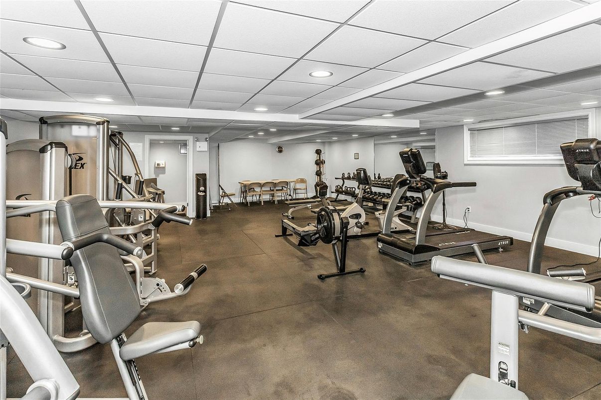 Fitness Equipment, Gym, Interior, Recessed Lighting