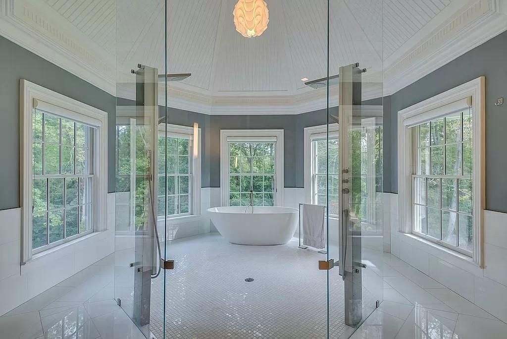 Bathroom, Free Standing Baths, Glass Shower, Interior