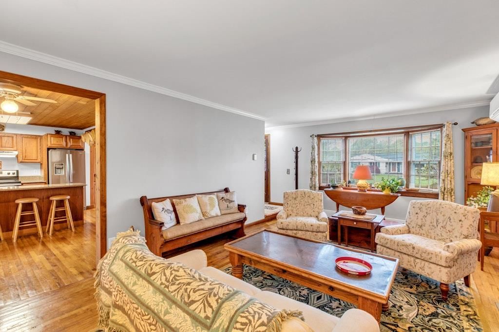 Interior, Kitchen, Living room, Stainless Steel Appliances, Wood Texture Flooring