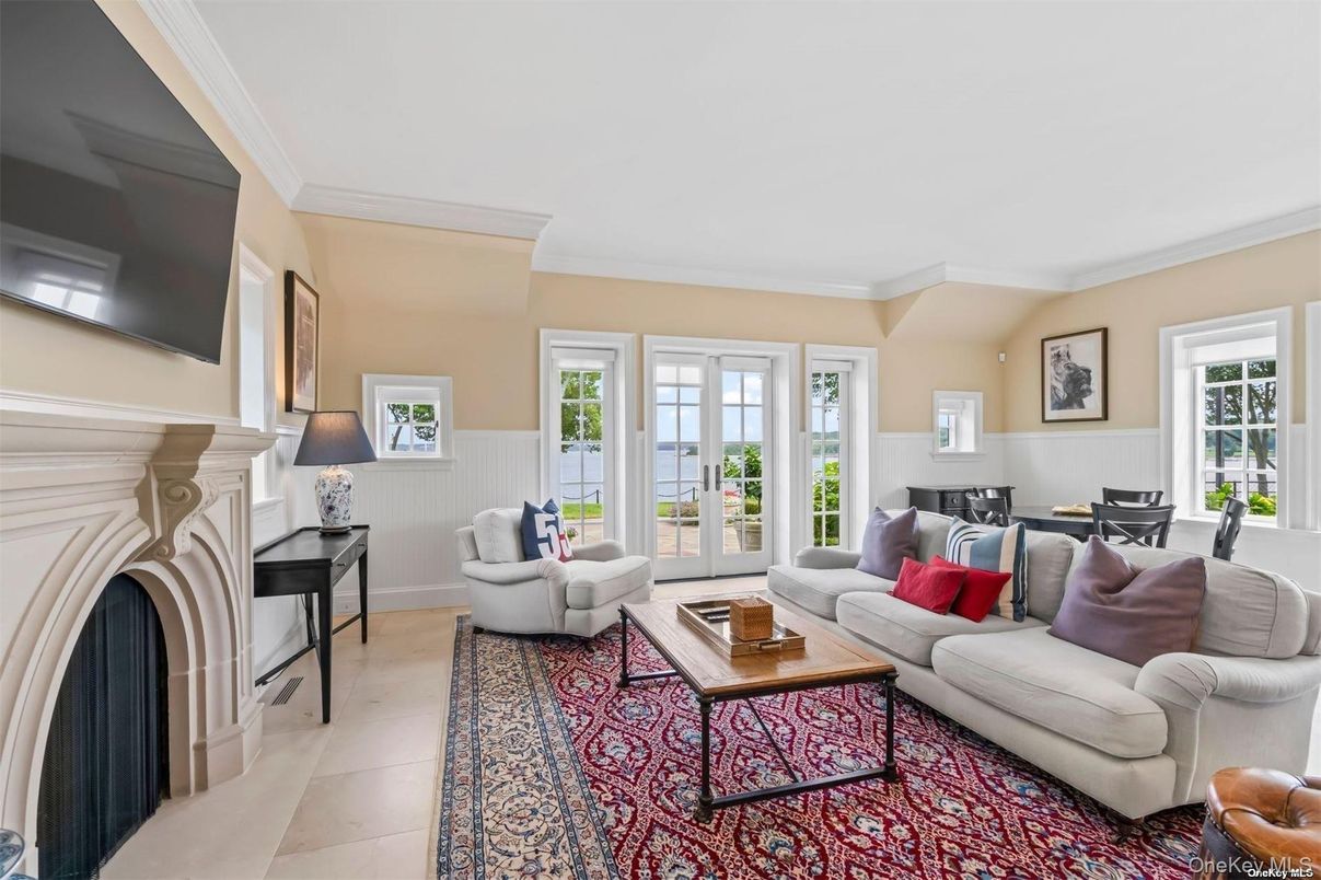 Dining room, Fireplace, Interior, Living room