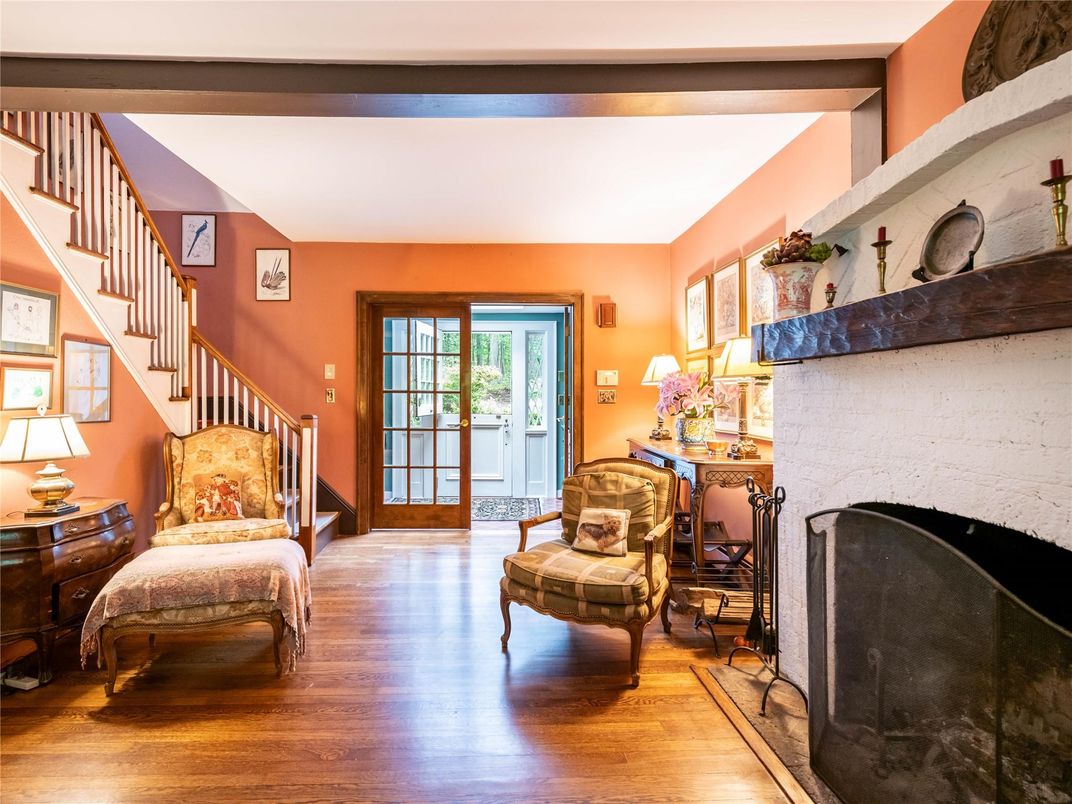 Fireplace, Interior, Wood Texture Flooring