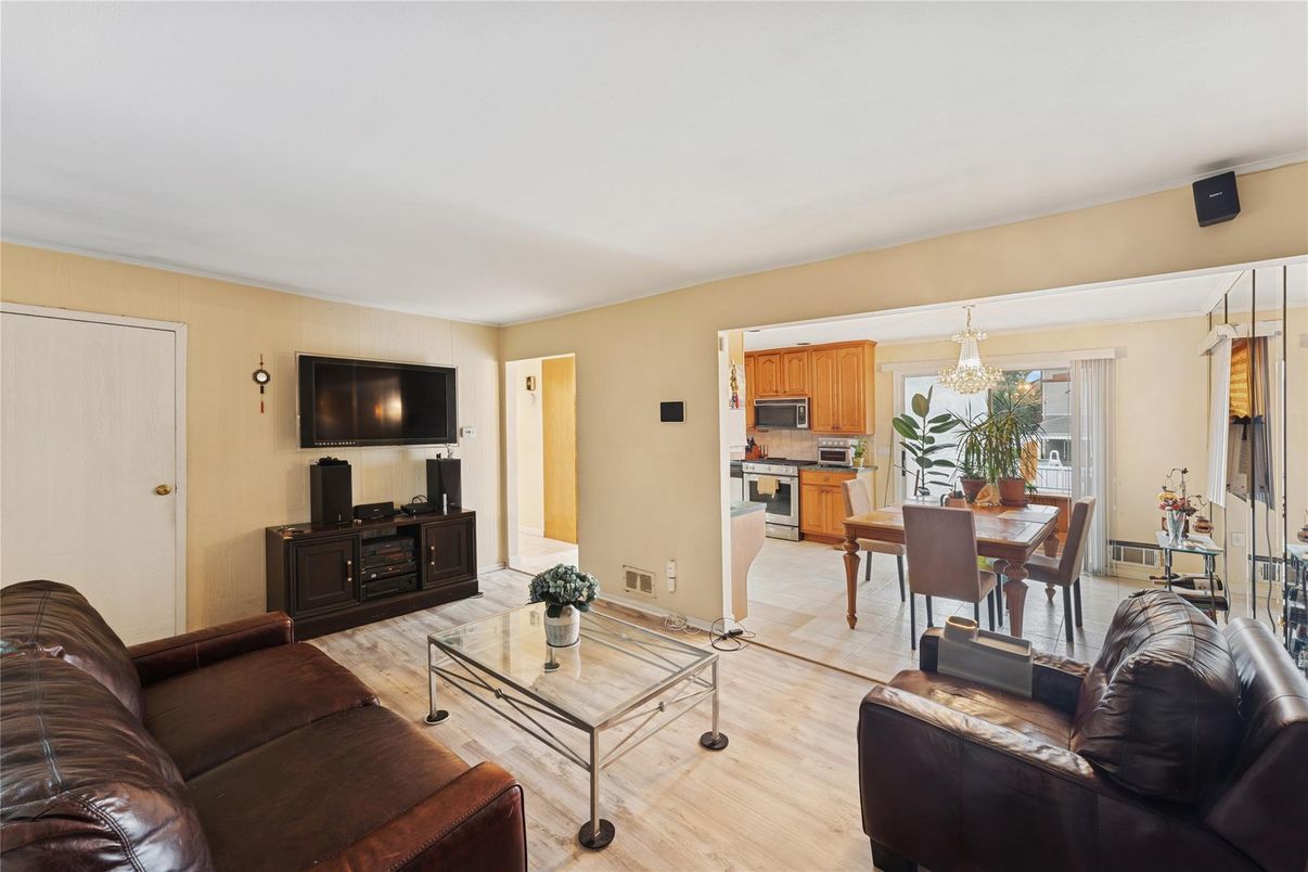 Dining room, Interior, Kitchen, Living room, Wood Texture Flooring