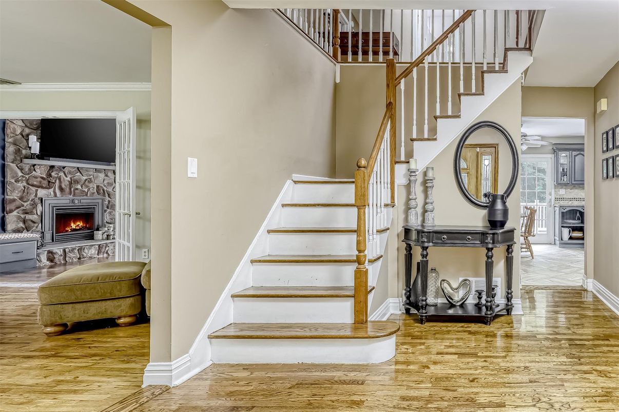 Fireplace, Interior, Wood Texture Flooring