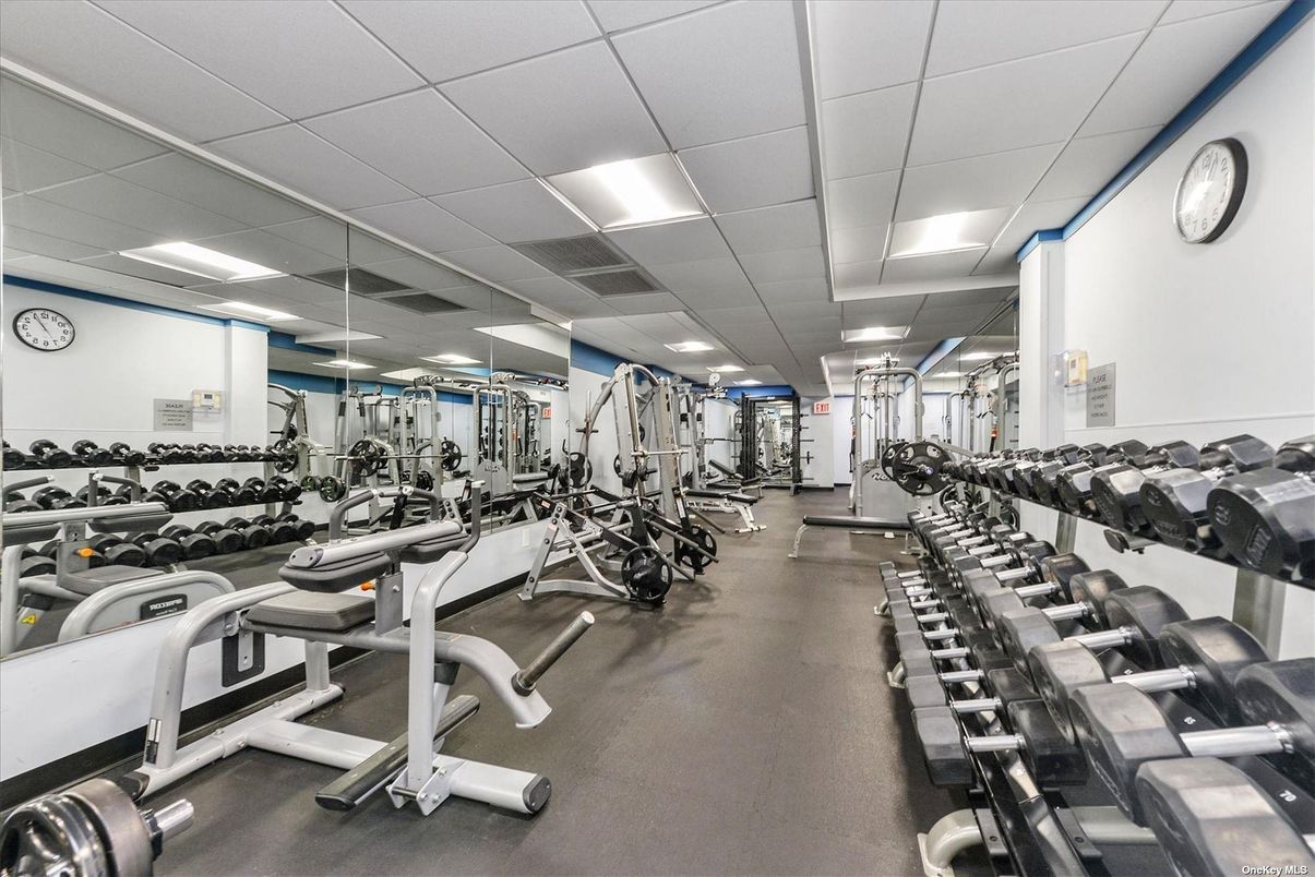 Fitness Equipment, Gym, Interior, Recessed Lighting