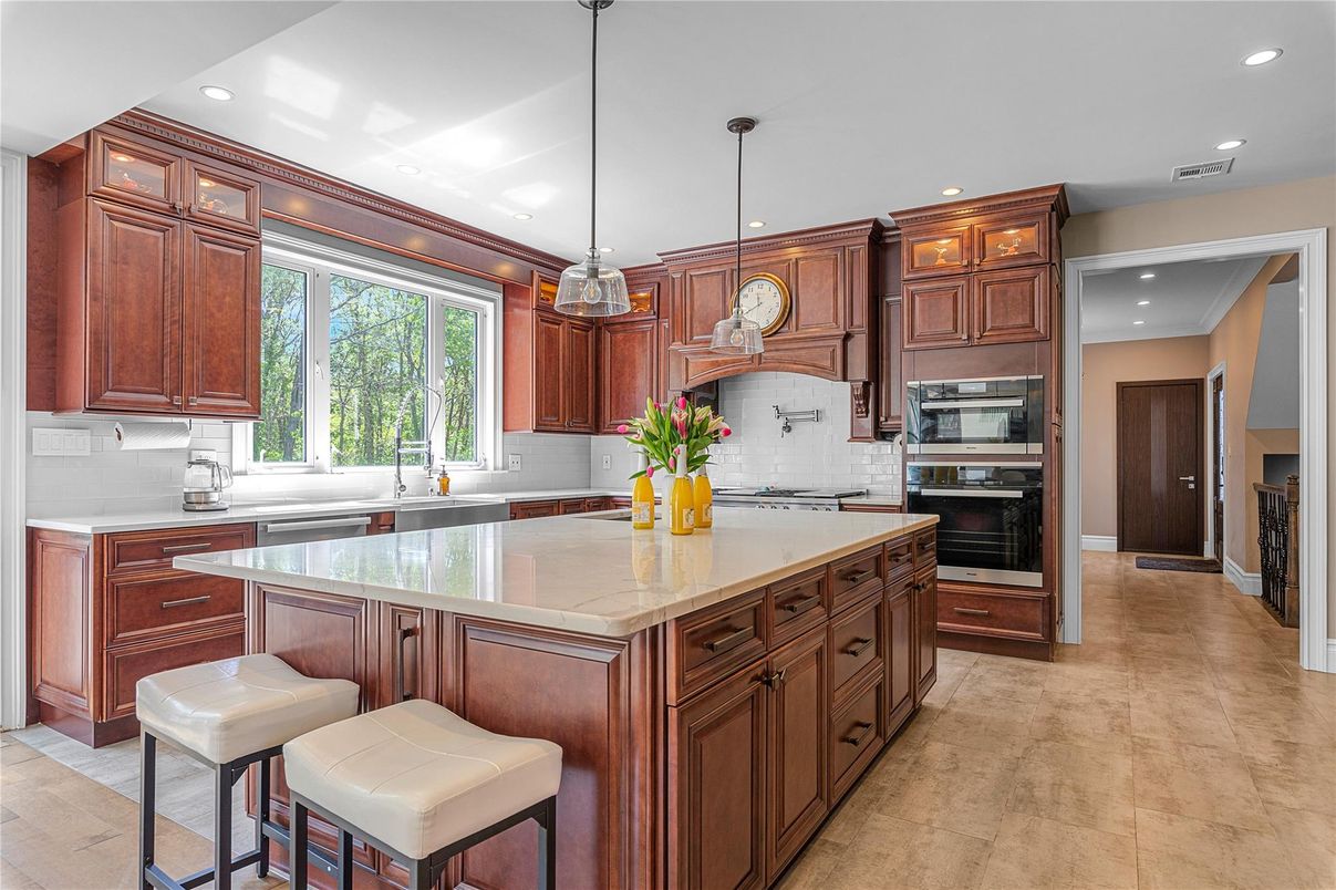 Interior, Kitchen, Pendant Lights, Recessed Lighting, Stainless Steel Appliances