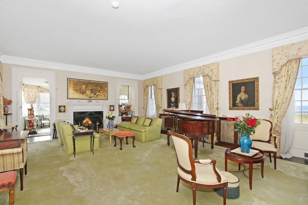 Fireplace, Interior, Living room, Piano
