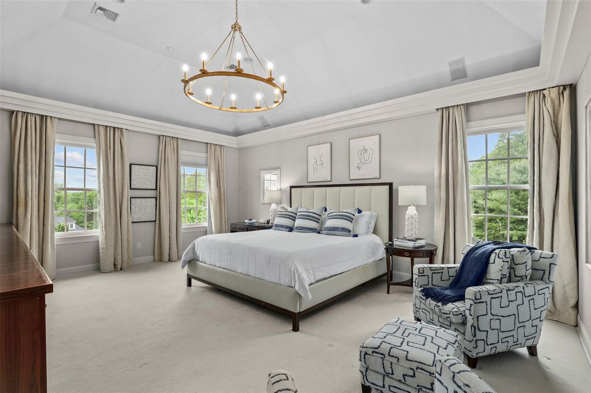 Bedroom, Chandelier, Interior