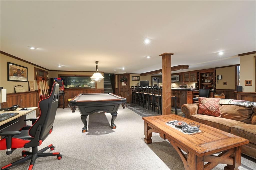 Billiard Table, Game Room, Home Office, Interior, Pendant Lights, Recessed Lighting