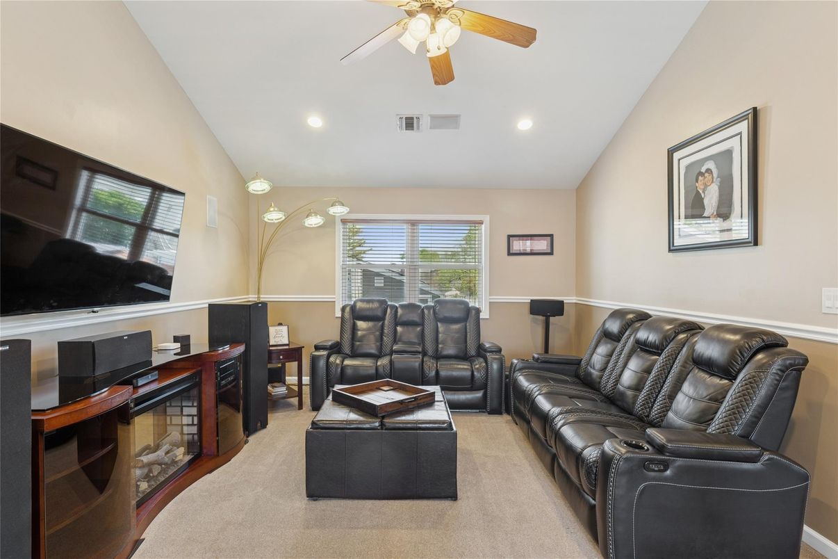 Home Theatre Room, Interior, Living room, Recessed Lighting