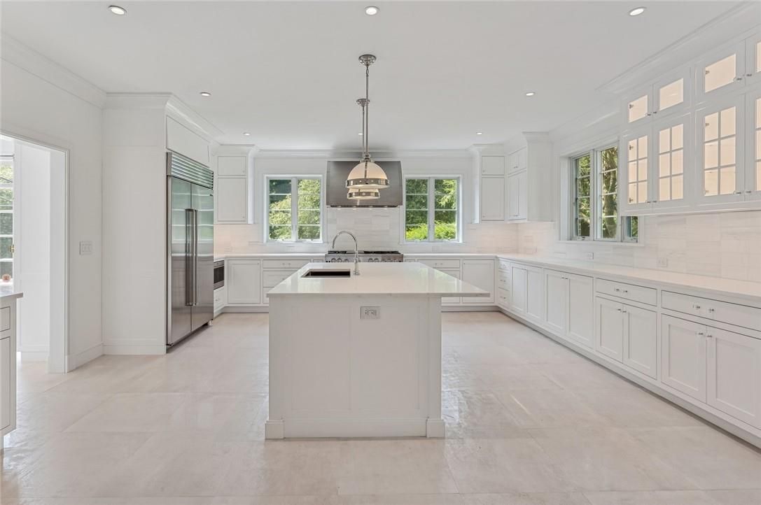 Interior, Kitchen, Pendant Lights, Recessed Lighting, Stainless Steel Appliances