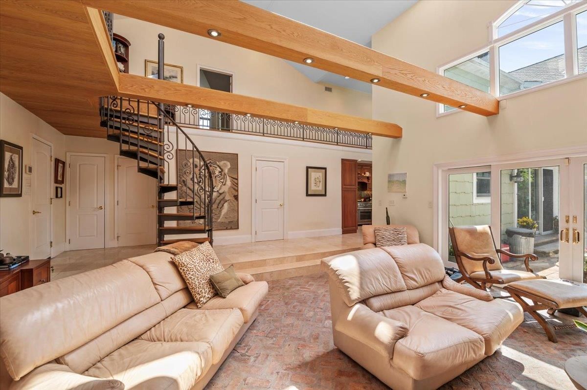 Interior, Living room, Wooden Beams