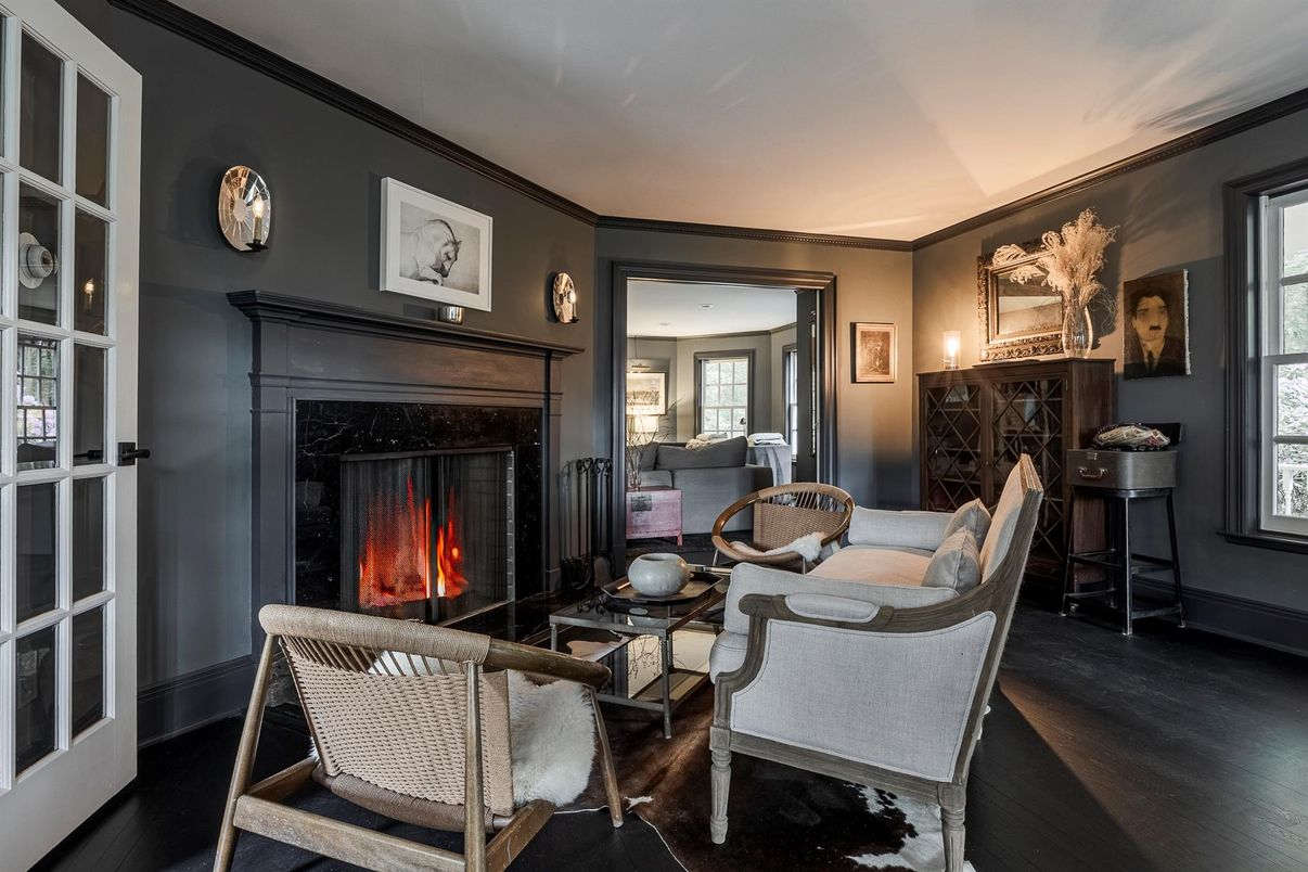 Fireplace, Interior, Living room, Wood Texture Flooring