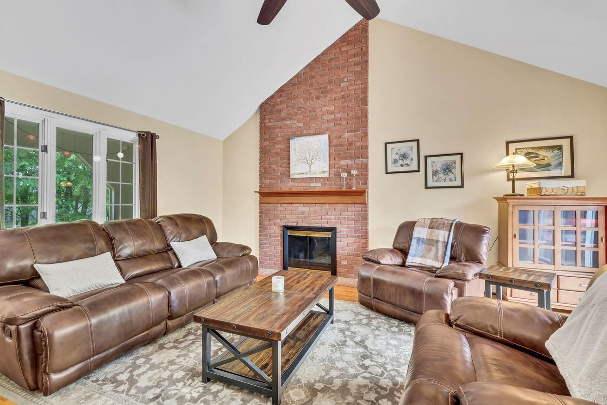 Fireplace, Interior, Living room, Stone Walls