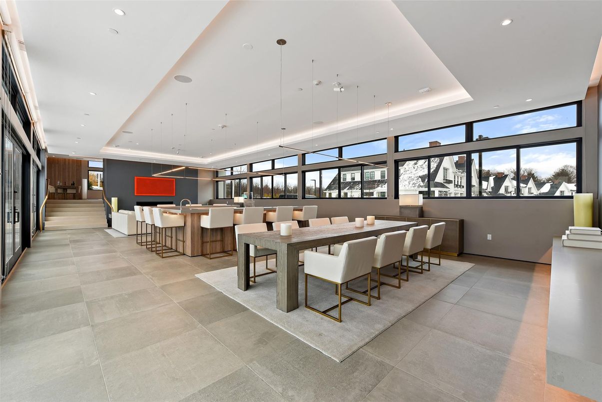 Dining room, Interior, Pendant Lights, Recessed Lighting