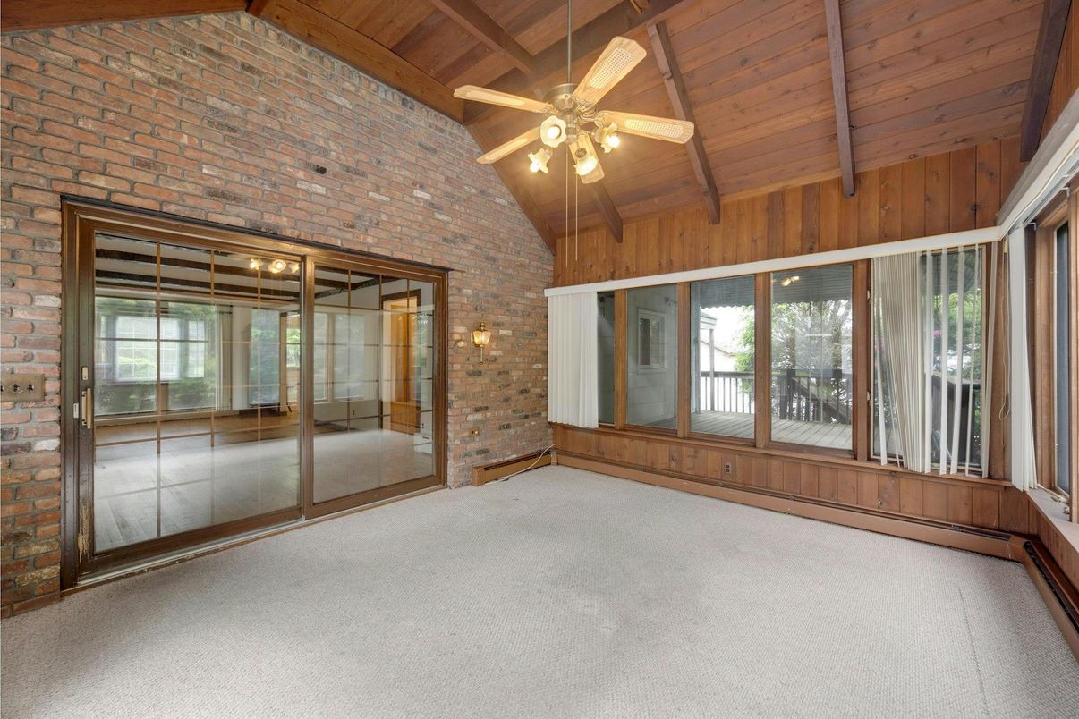 Empty room, Interior, Stone Walls, Wooden Beams, Wooden Ceilings, Wooden Walls
