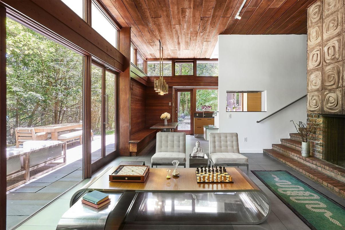 Interior, Living room, Wooden Ceilings, Wooden Walls