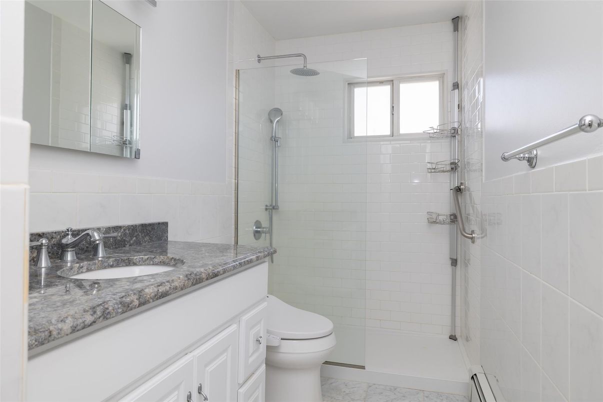 Bathroom, Glass Shower, Interior, Marble