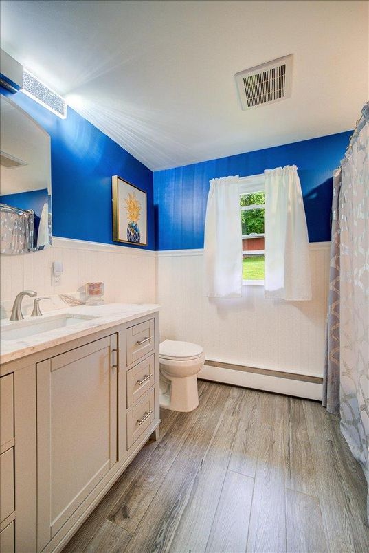 Bathroom, Interior, Wood Texture Flooring
