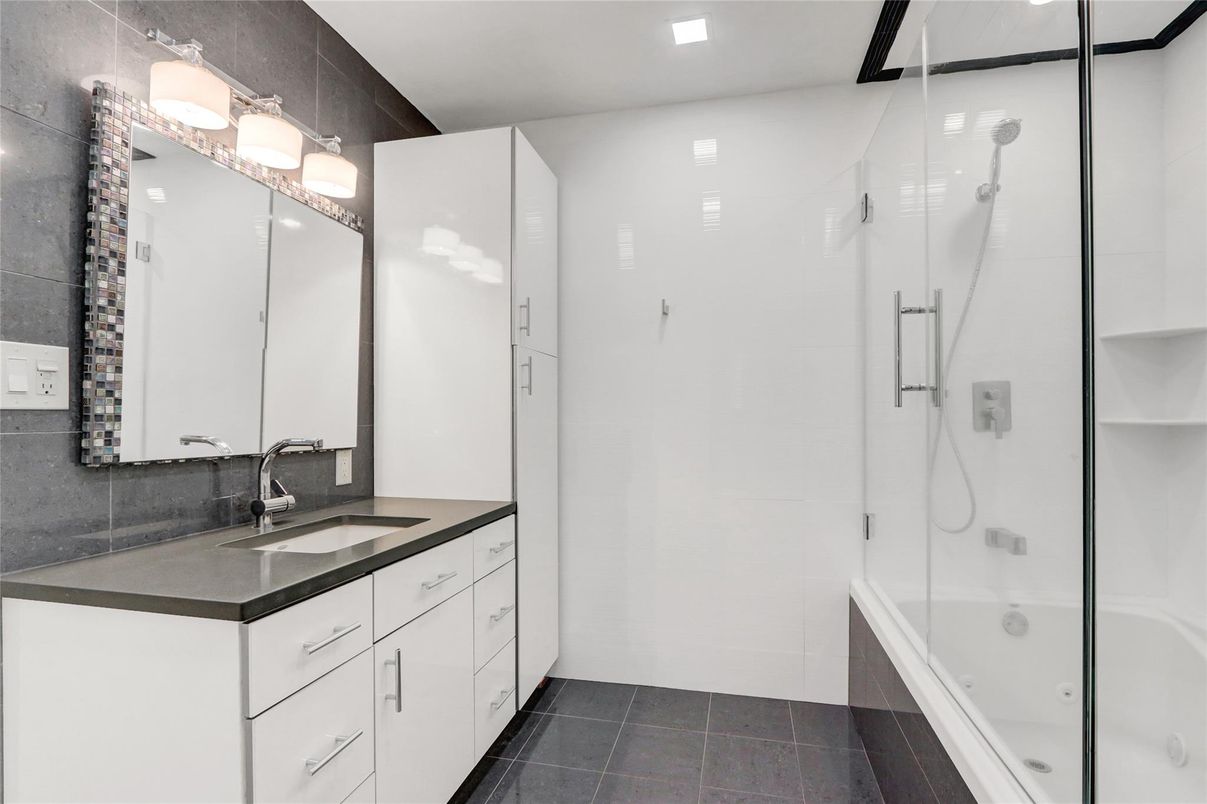 Bathroom, Dual Sink Vanities, Glass Shower, Interior