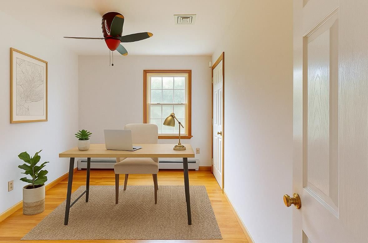 Home Office, Interior, Wood Texture Flooring