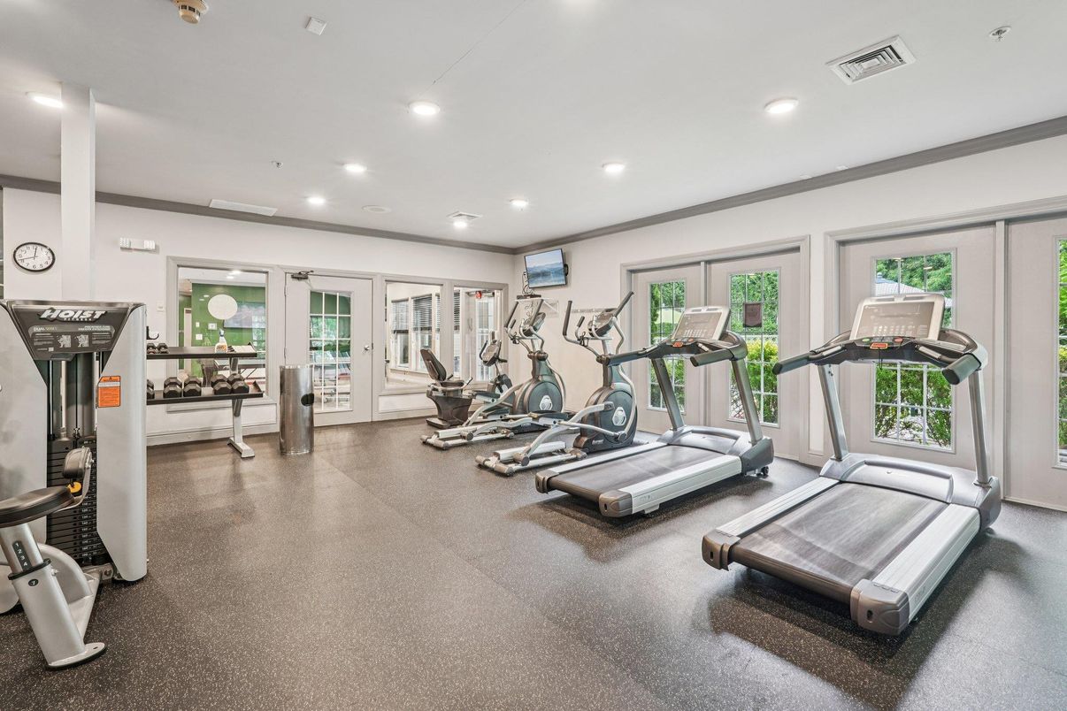 Fitness Equipment, Gym, Interior, Recessed Lighting