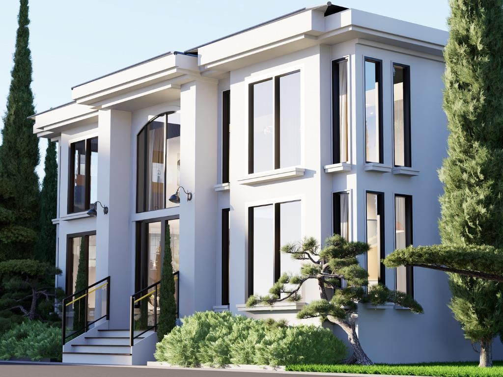 Exterior, Facade, Modern