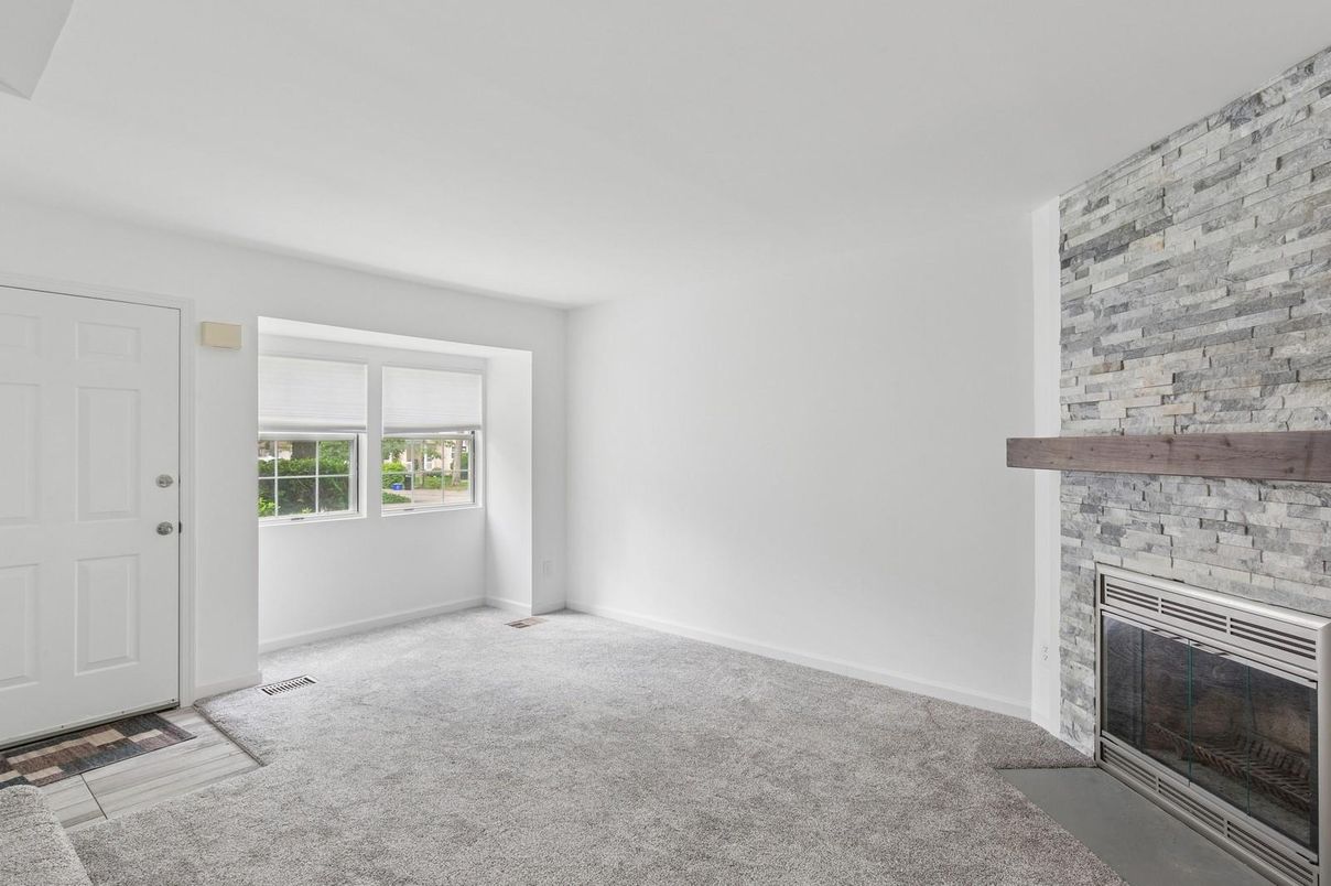 Empty room, Fireplace, Interior, Stone Walls