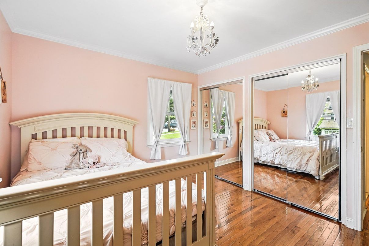 Bedroom, Chandelier, Interior, Wood Texture Flooring