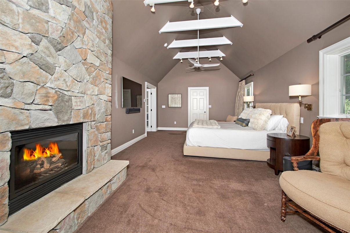Bedroom, Fireplace, Interior, Stone Walls