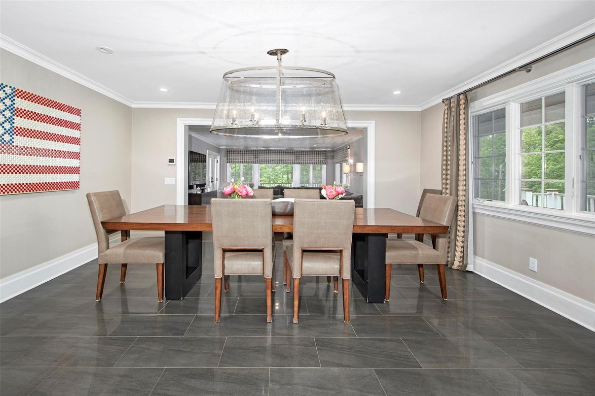 Chandelier, Dining room, Interior, Recessed Lighting