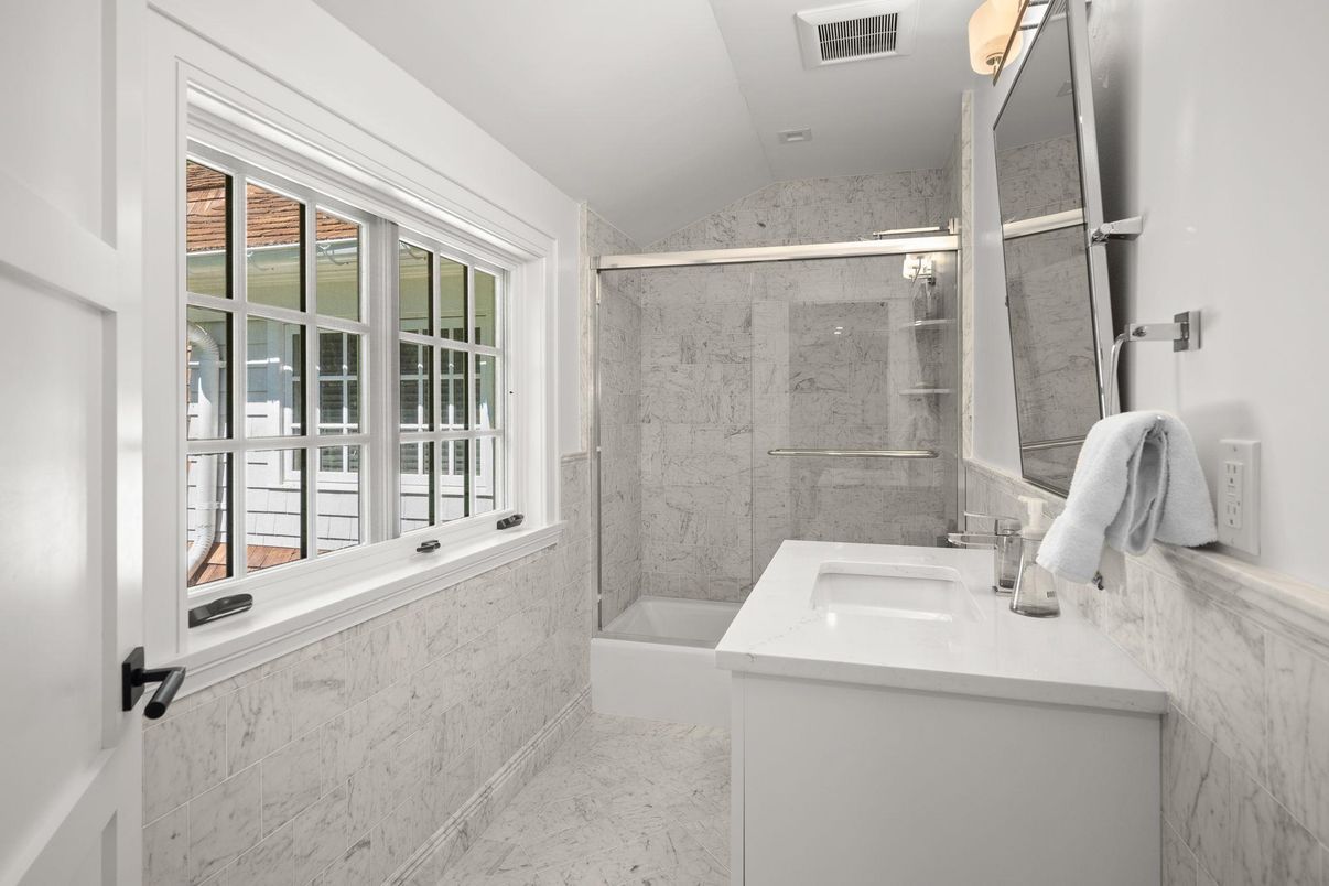Bathroom, Glass Shower, Interior, Marble, Marble Walls
