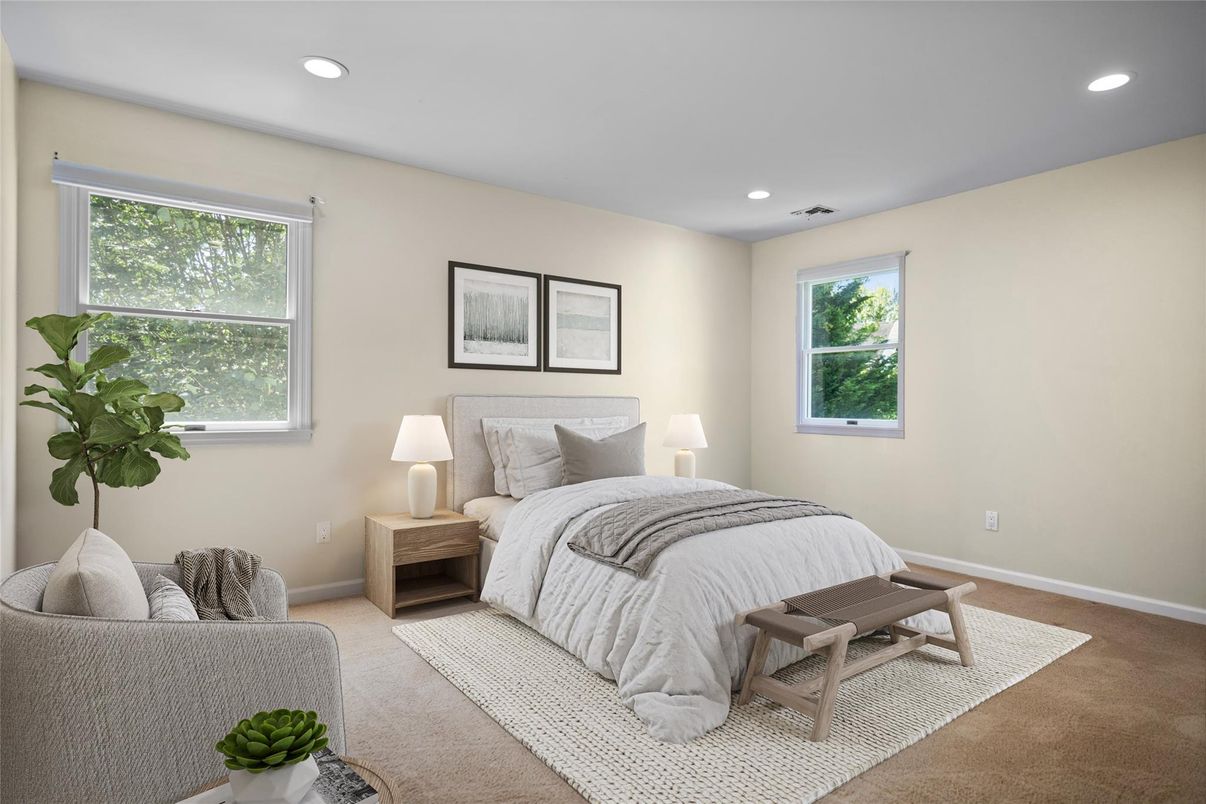 Bedroom, Interior, Recessed Lighting