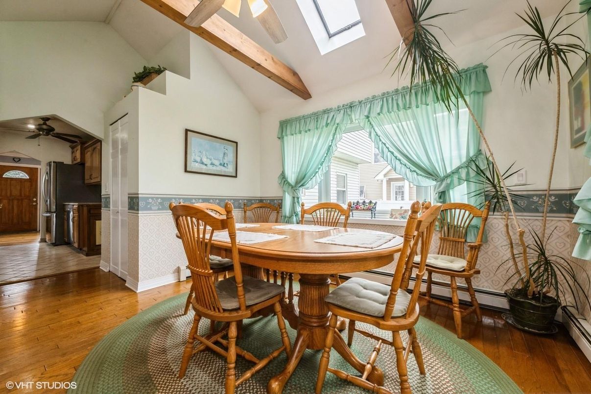 Dining room, Interior, Wooden Beams, Wood Texture Flooring