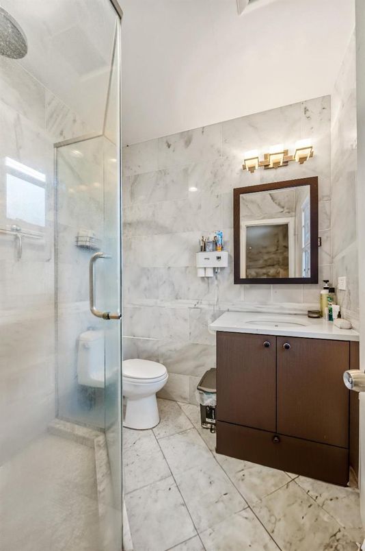 Bathroom, Glass Shower, Interior, Marble Walls