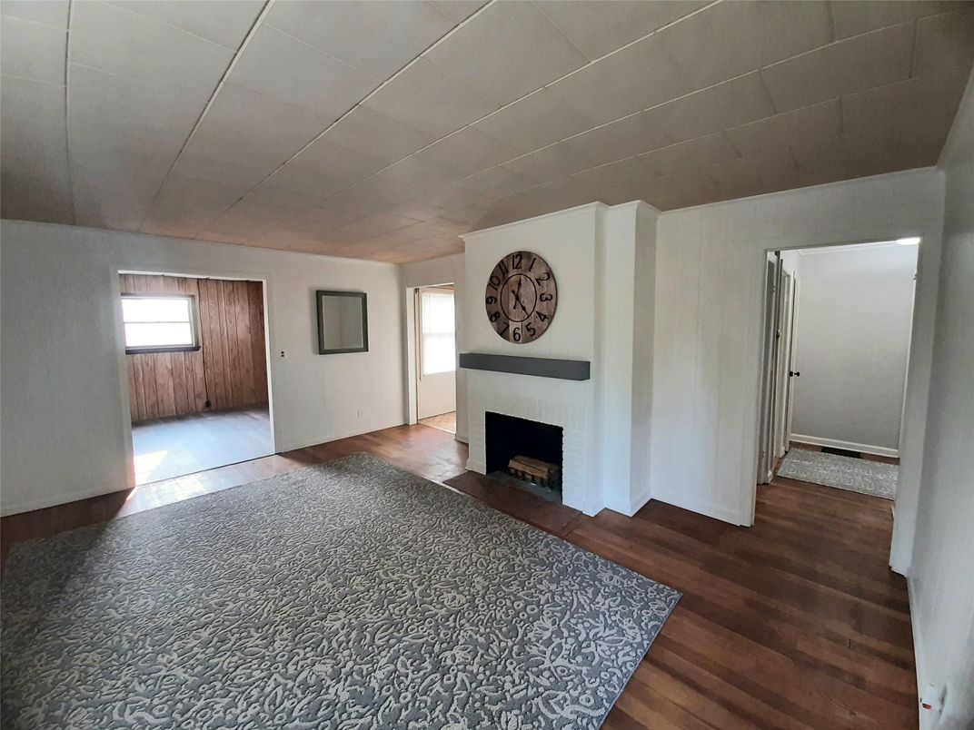 Empty room, Fireplace, Interior, Wood Texture Flooring