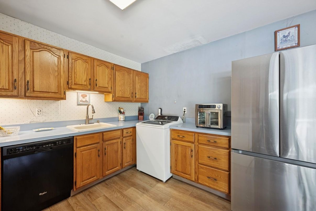 Interior, Kitchen, Wood Texture Flooring