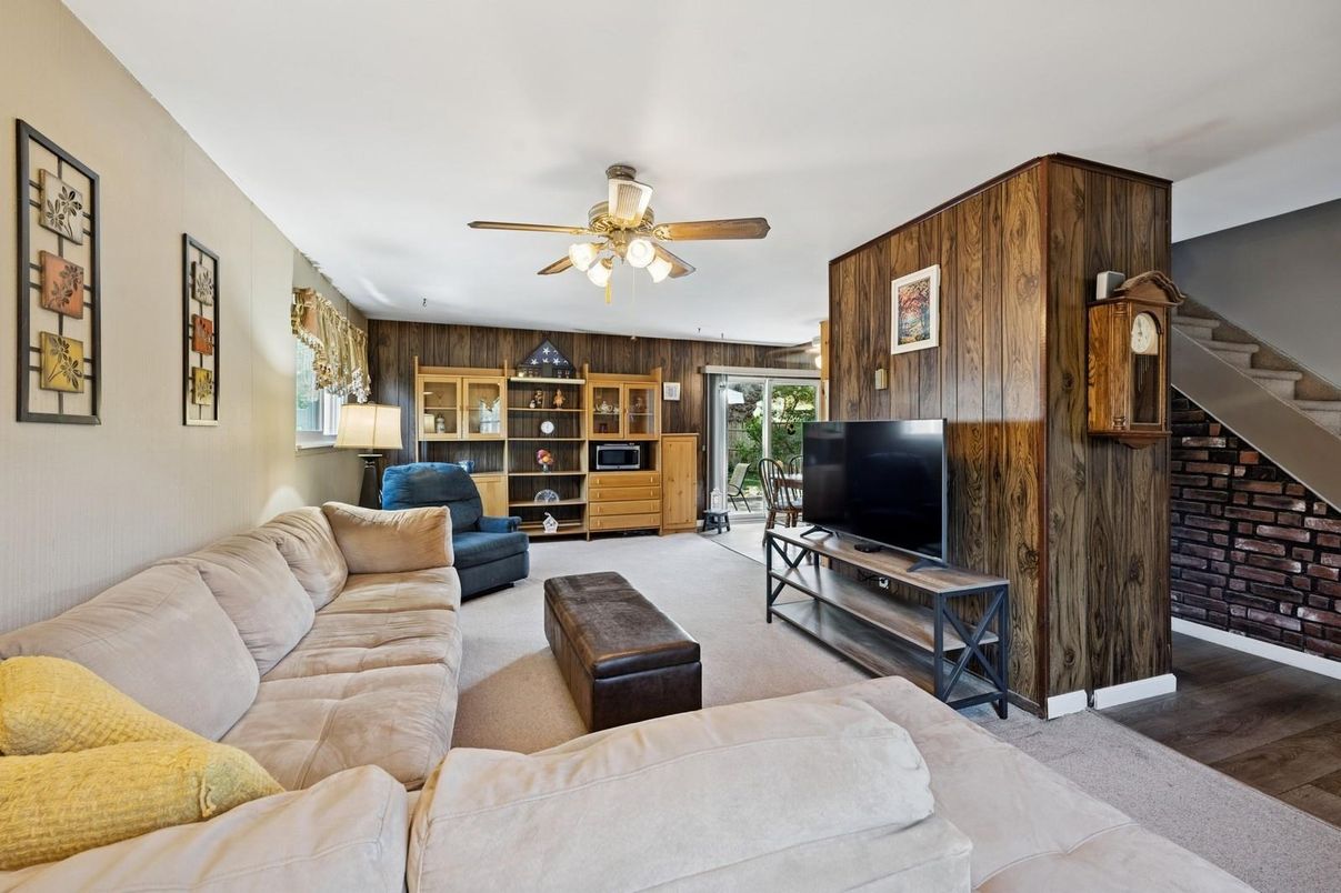 Fireplace, Interior, Living room, Wood Texture Flooring, Wooden Walls