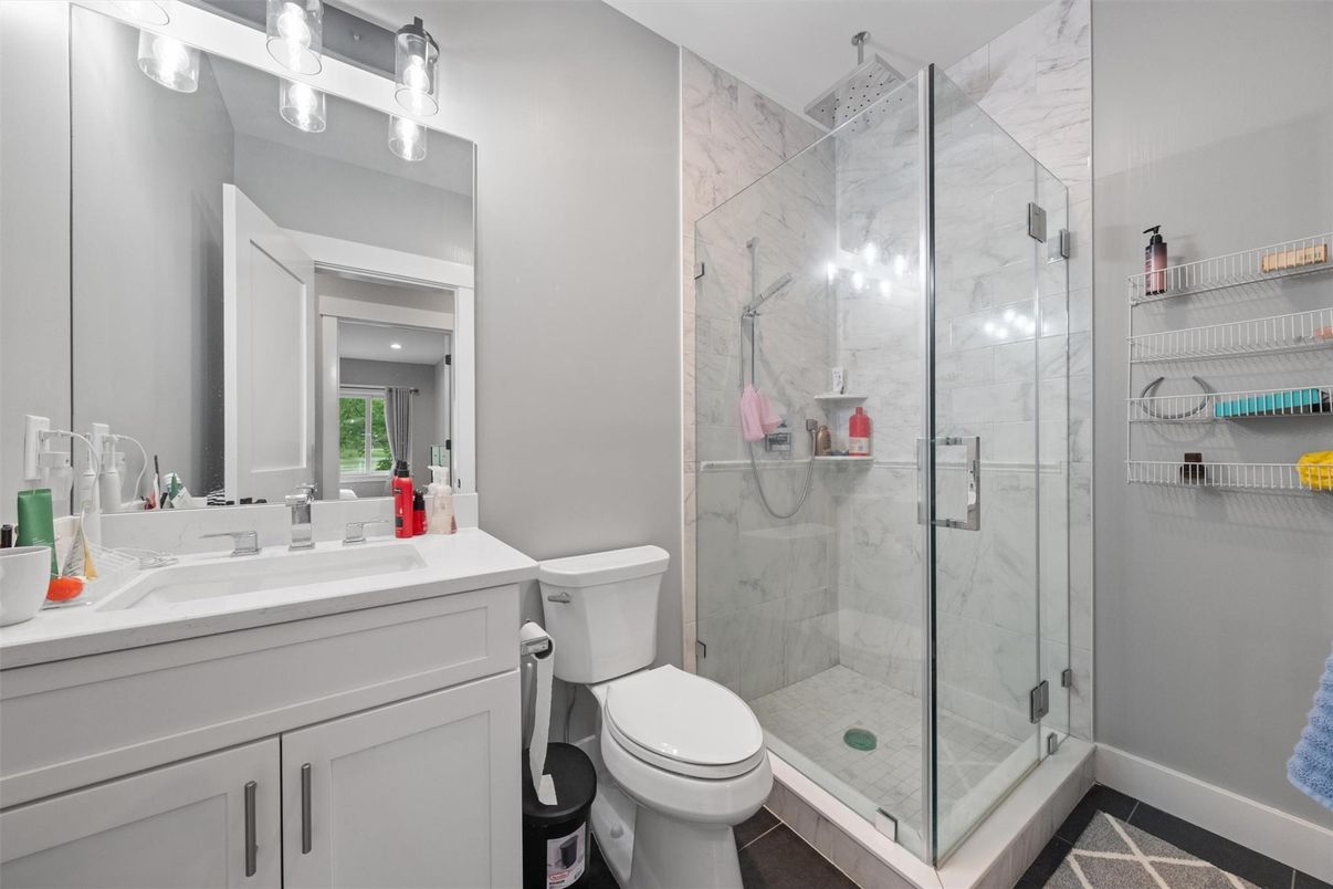 Bathroom, Glass Shower, Interior, Marble Walls