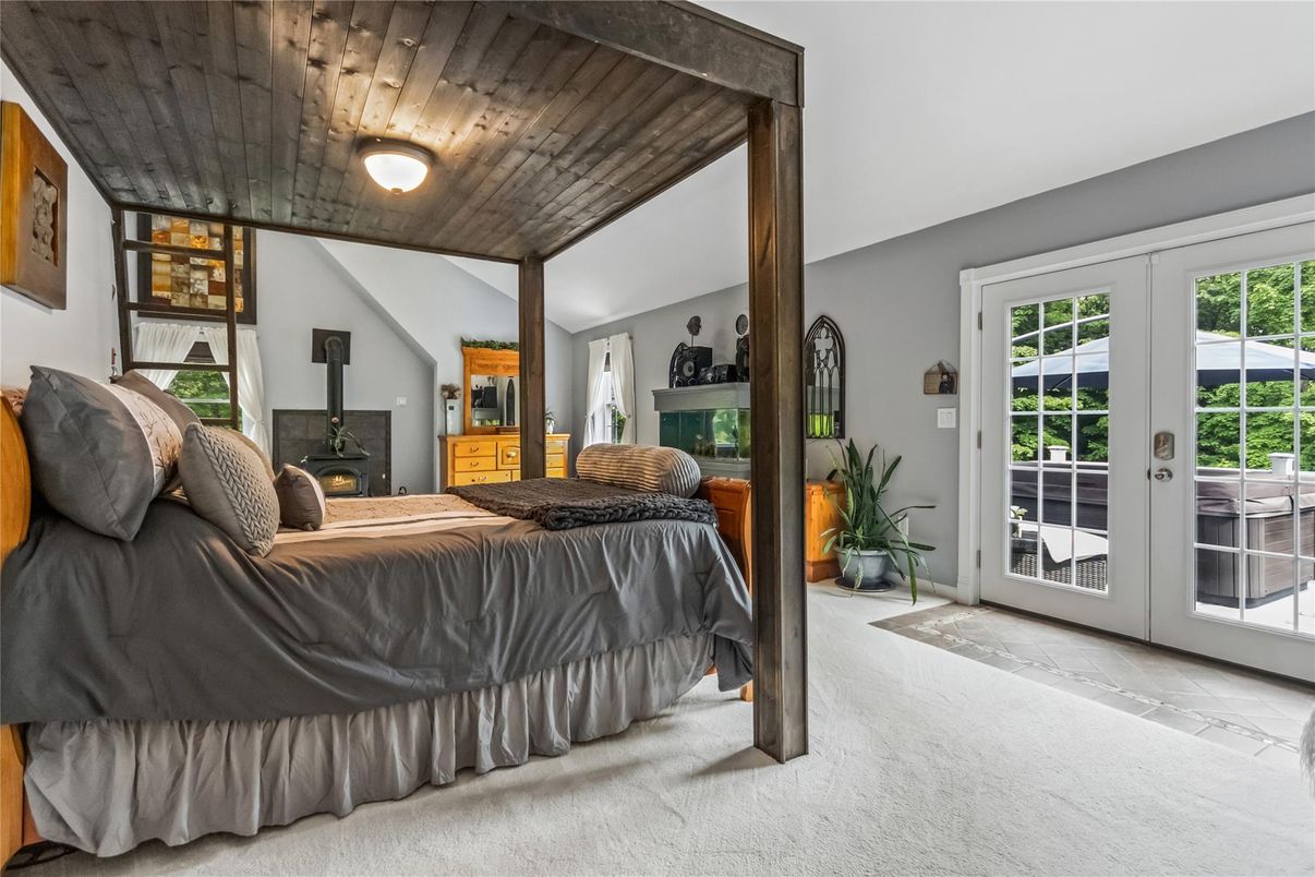 Bedroom, Fireplace, Interior