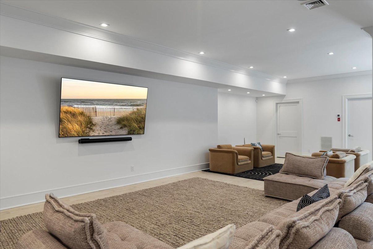 Interior, Living room, Recessed Lighting, Theatre Room