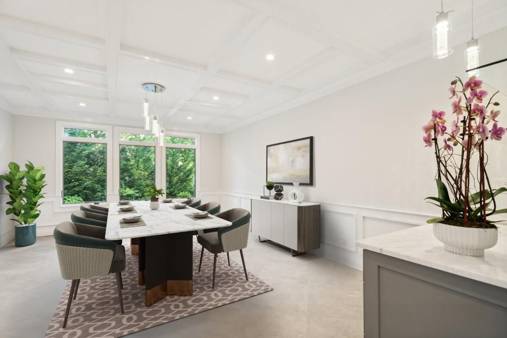 Dining room, Interior, Pendant Lights, Recessed Lighting