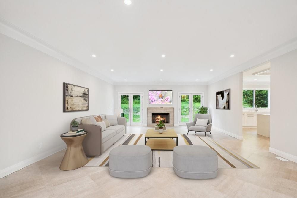 Fireplace, Interior, Living room, Recessed Lighting