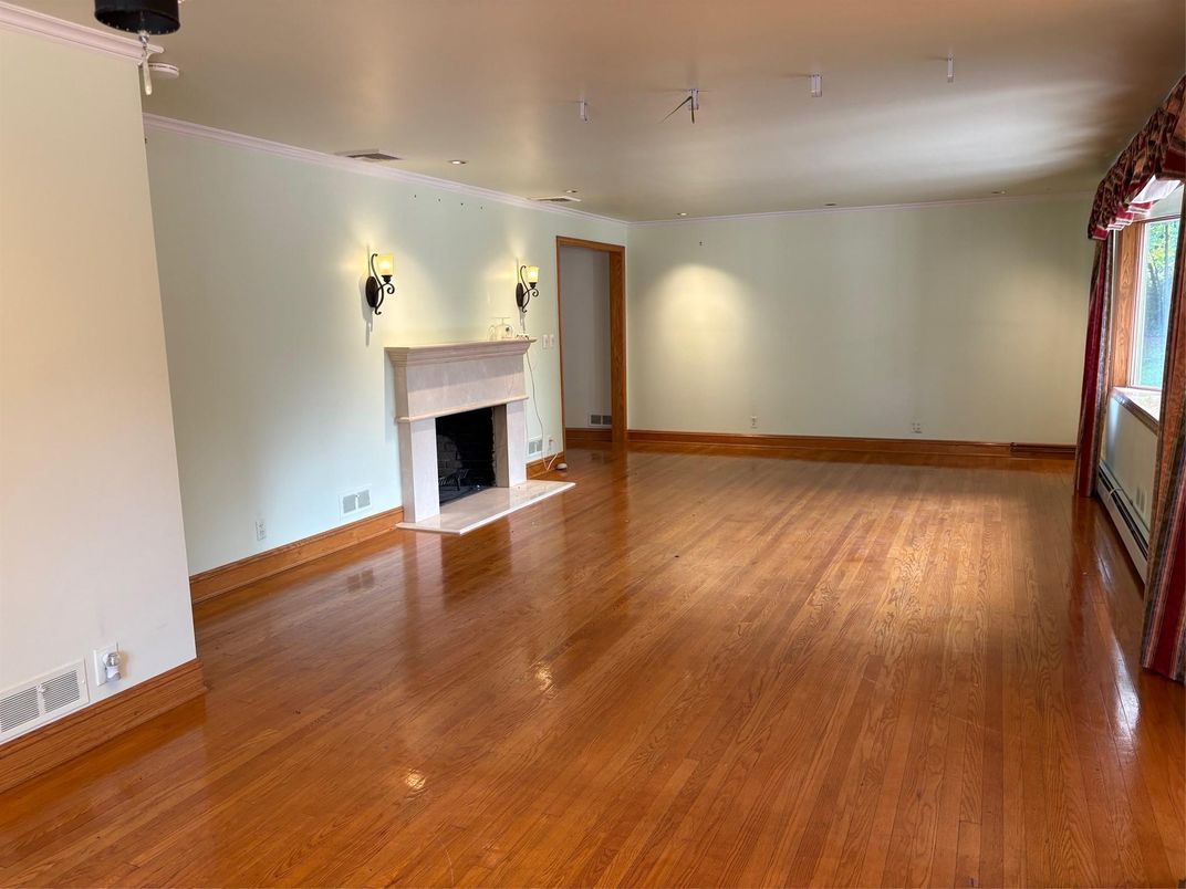 Empty room, Fireplace, Interior, Wood Texture Flooring